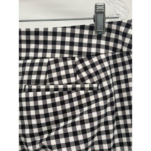 Talbots Pants Chatham Ankle Women 16 Petite Dark Navy Blue White Check Gingham - Picture 4 of 13